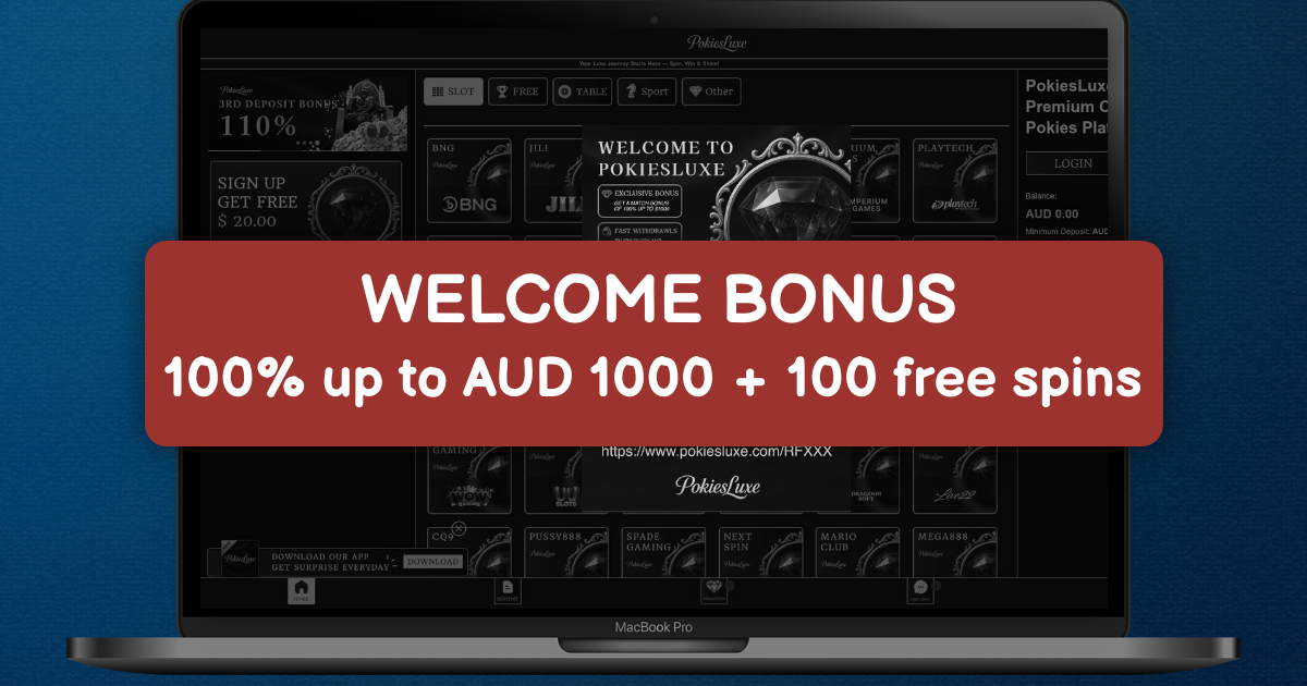 PokiesLuxe Casino banner